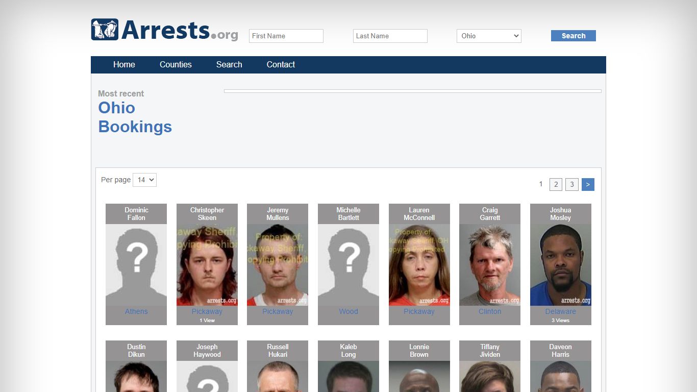 Ohio Arrests and Inmate Search